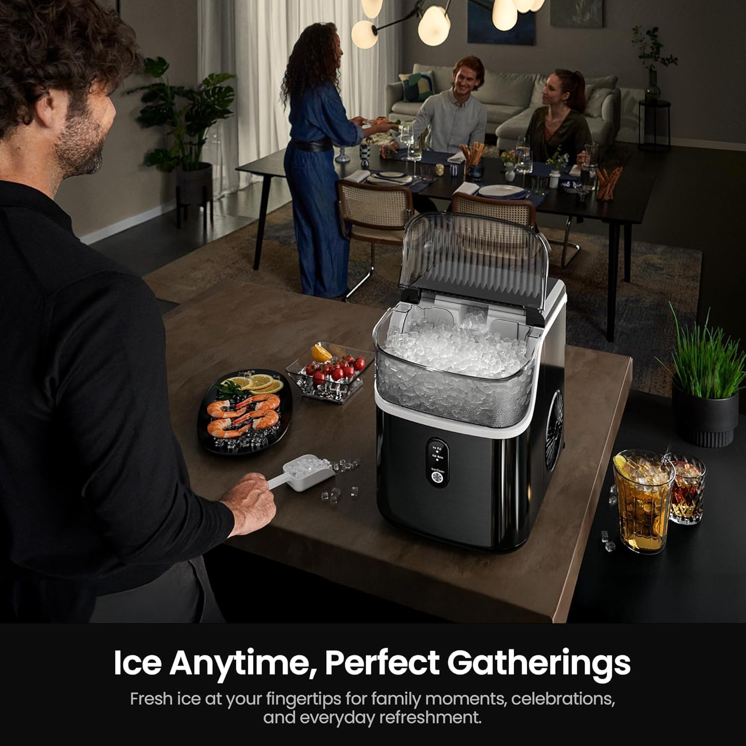 Kismile Nugget Countertop Ice Maker Z5815NB